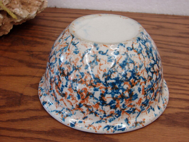Vintage Western Stoneware Spongeware 6&#8243; Mixing Bowl, Moose-R-Us.Com Log Cabin Decor