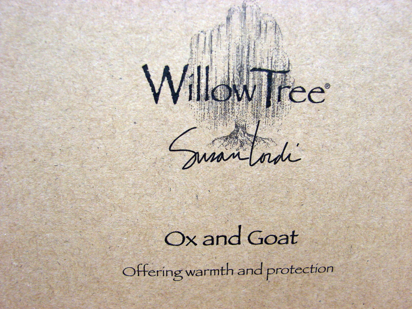 Brand New Susan Lordi Willow Tree Nativity 2 Pc Animals Ox and Goat - Image 3