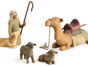 Brand New Susan Lordi Willow Tree Nativity 4 Pc Shepherd Stable Animals