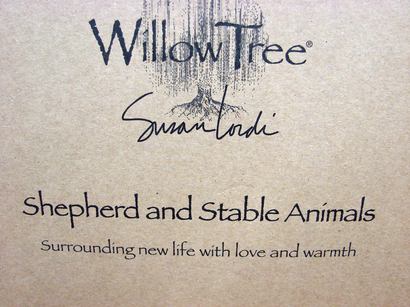Brand New Susan Lordi Willow Tree Nativity 4 Pc Shepherd Stable Animals - Image 3