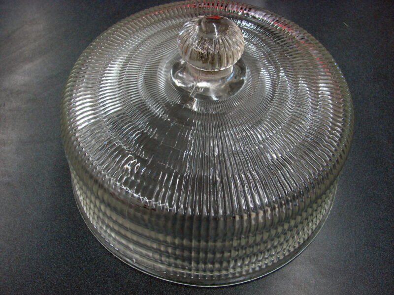 Vintage Heavy Duty Cake Display Dome Lid Cover Ribbed 7 Pounds!, Moose-R-Us.Com Log Cabin Decor
