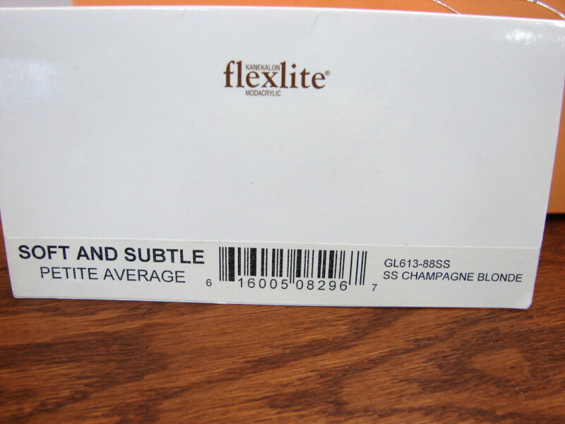 Jon Renau Flexlite Champagne Blonde Soft Subtle Wig Like New in Box/Tags, Moose-R-Us.Com Log Cabin Decor