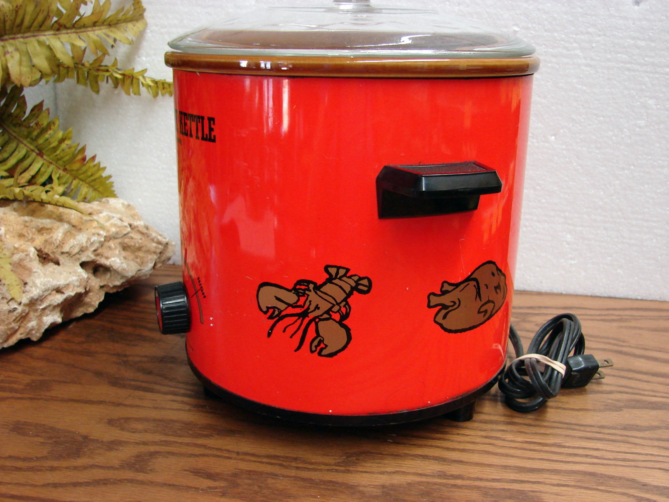 Vintage K-Mart Crockery Kettle Red Stoneware Slow Cooker - Image 2