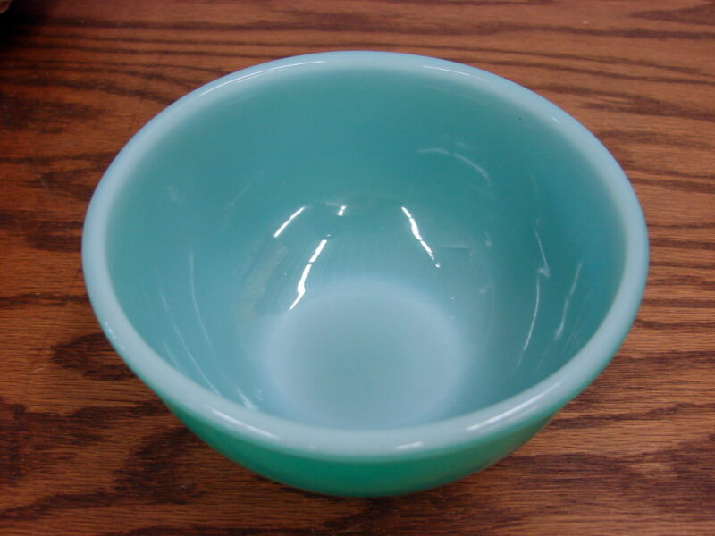 Vintage Fire King Forest Green 5&#8243; Soup Cereal Bowl, Moose-R-Us.Com Antiques Collectibles Log Cabin Decor