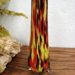 Vintage Bohemian Glass Czech Franz Welz End of Day Rocket Vase