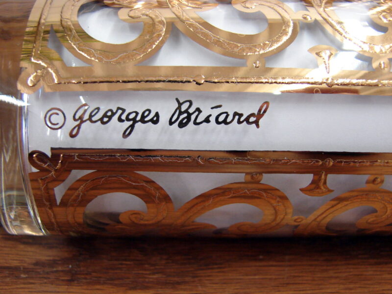 Vintage Signed Georges Briard Spanish Gold Highball Glass Set/12 Like New, Moose-R-Us.Com Antiques Collectibles Log Cabin Decor