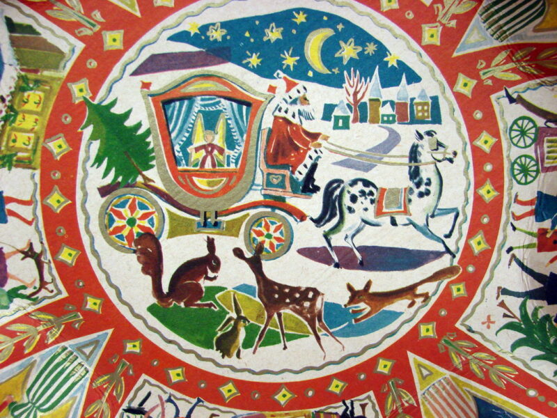 Vintage Pre WWII Pressed Paper Made in Germany Scene Centerpiece Bowl, Moose-R-Us.Com Log Cabin Decor