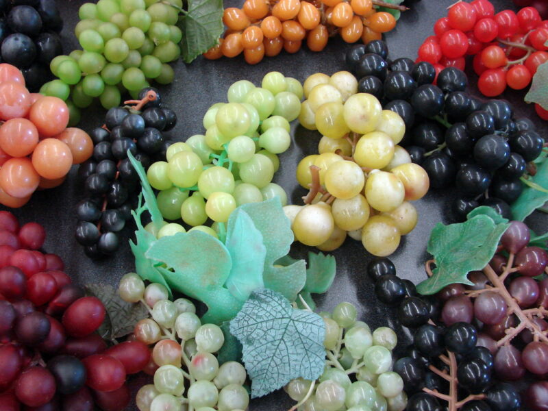 Realistic Faux Soft Vinyl Artificial Grape Clusters Wine Wedding Decor, Moose-R-Us.Com Antiques Collectibles Log Cabin Decor