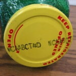 Set/2 Vintage Emerald Green Embossed Measuring Juice/Water Refrigerator Jar Vase - Image 8