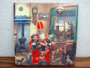 Pottery Dutch Tile Ter Steege Holland Sinterklaas Christmas Scene