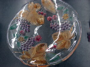 Retired Mikasa Colorful Fruit Savoir Vivre Crystal Low Bowl