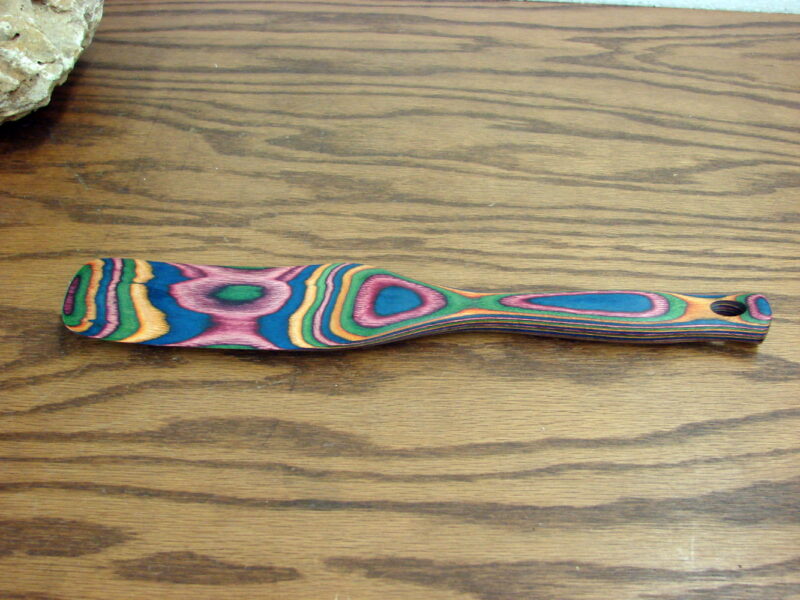 Island Bamboo Pakka Wood Rainbow Colored Natural Spurtle Kitchen Utensil, Moose-R-Us.Com Log Cabin Decor