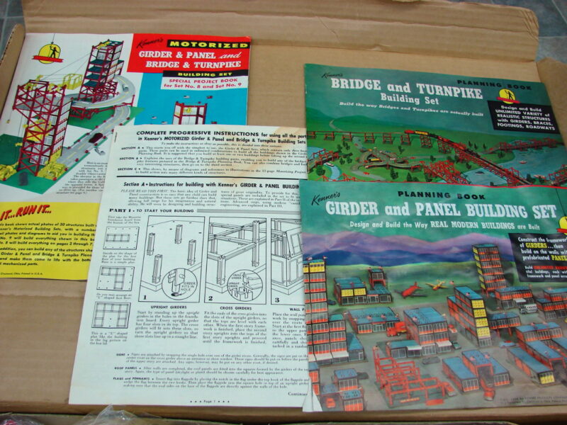 Vintage Kenner&#8217;s Motorized Girder Panel Bridge Turnpike Building Set No. 8 Books, Moose-R-Us.Com Log Cabin Decor