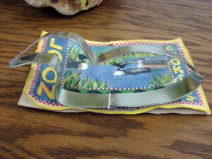 Vintage Tin Loon Lake Northwoods Cookie Pastry Cutter on Card