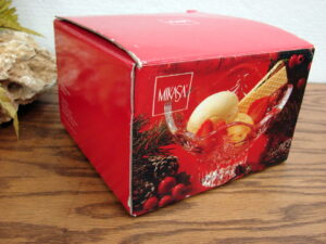 Brand New in Box Retired Mikasa Christmas Night Pedestal Bowl w/ Tree Embossed