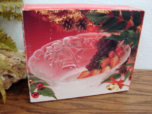Retired Mikasa Holiday Bells and Bow Oval Centerpiece Bowl in Original Box