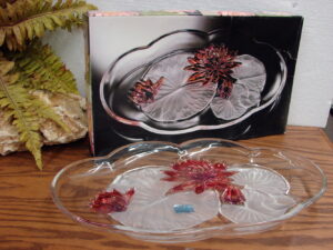Retired Mikasa Studio Nova Lotus Water Lily Blossom Canape Tray in Original Box