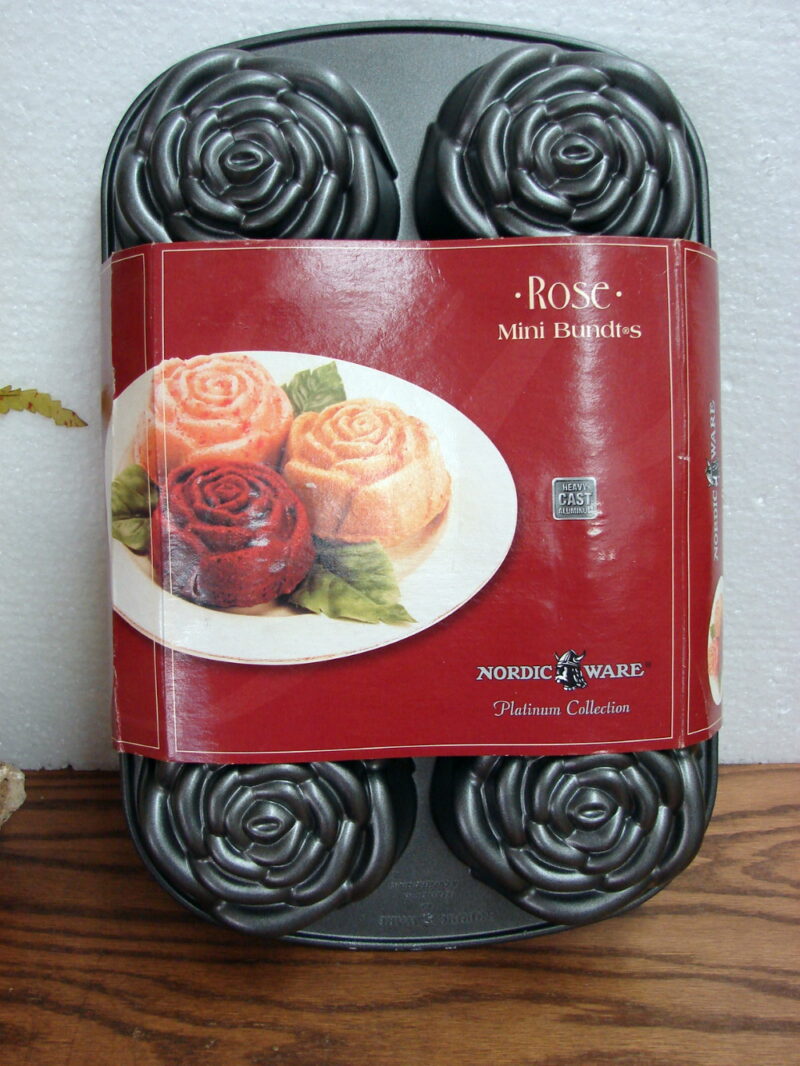 Scandinavian Nordic Ware Rose Mini Bundt Platinum Collection Mold Cake Pan, Moose-R-Us.Com Log Cabin Decor