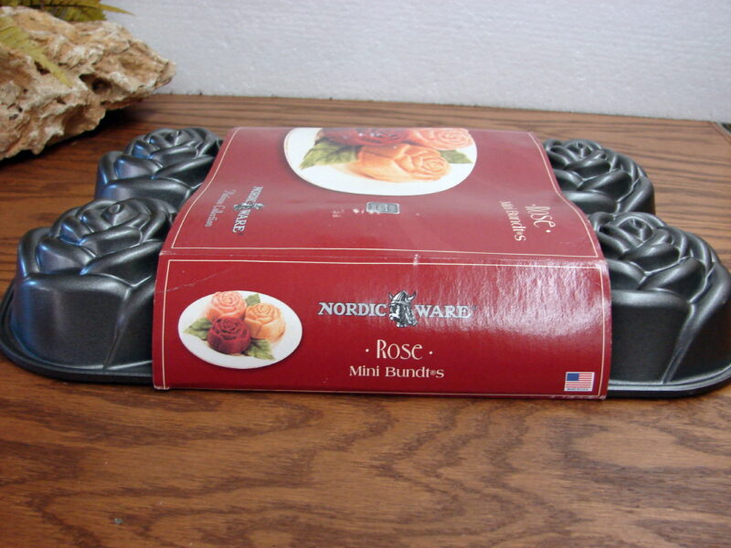 Scandinavian Nordic Ware Rose Mini Bundt Platinum Collection Mold Cake Pan, Moose-R-Us.Com Log Cabin Decor