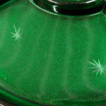 Vintage Emerald Glo Paden City 5 Part Relish Divided Tray Atomic Snowflakes - Image 2