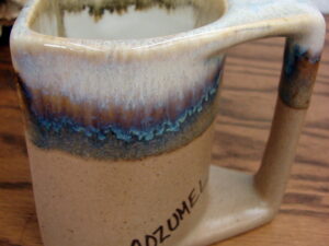 Rodolfo Padilla Stoneware Pottery Drip Glaze Cozumel Drip Glaze Mug Souvenir