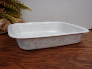 Vintage Corning Ware Corelle Pastel Bouquet A-21 Open Roaster Lasagna Pan