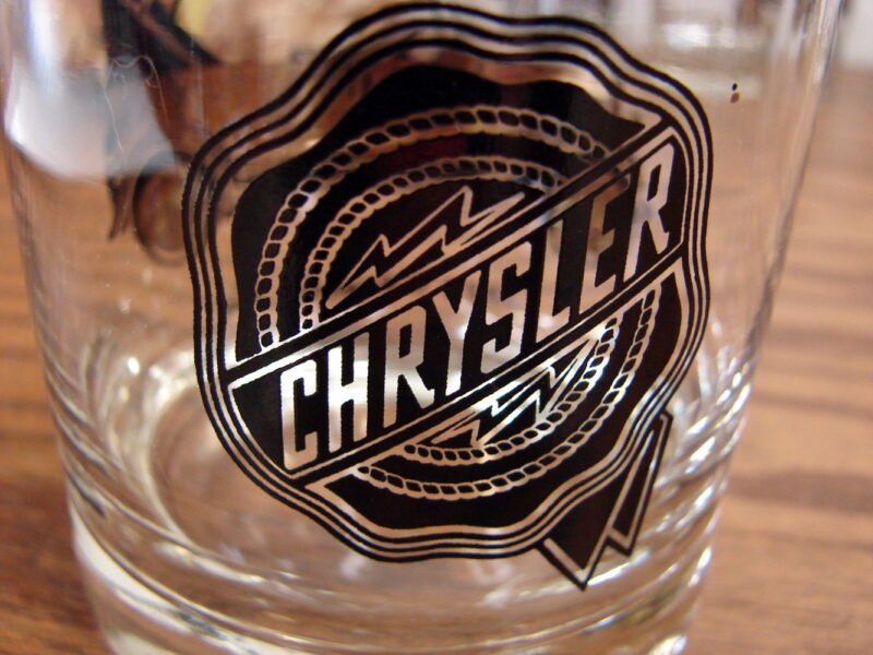 Vintage Black Gold Chrysler Plymouth 1920&#8217;s Car Old Fashion Rocks Glass Set/6, Moose-R-Us.Com Log Cabin Decor
