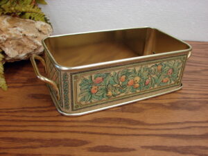 Vintage PYREX Decorative Tin Cover Sleeve Holder for #213 Loaf Pan Oranges