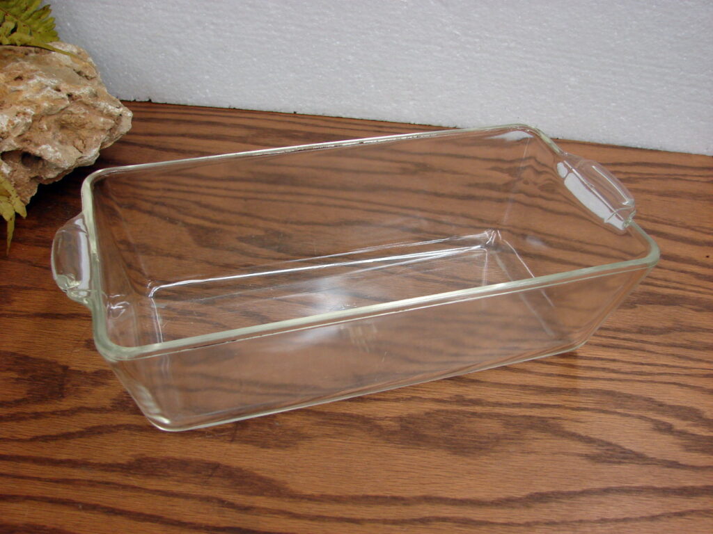 Vintage PYREX 214 Large Loaf Bread Pan Clear Glass