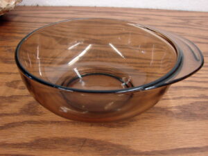 Vintage PYREX England Amber Multi Use Grab-it One Handle Bowl Ramekin