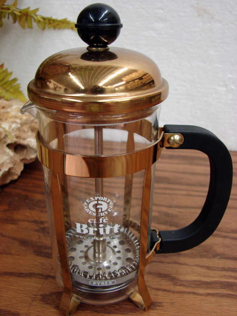 Vintage PYREX French Press Cafe Britt Coffee Tea Filter Brewing Carafe