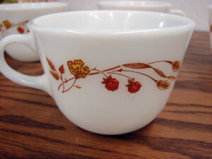 Vintage PYREX Milk Glass Harvest Home Autumn Wheat Dinnerware Tableware
