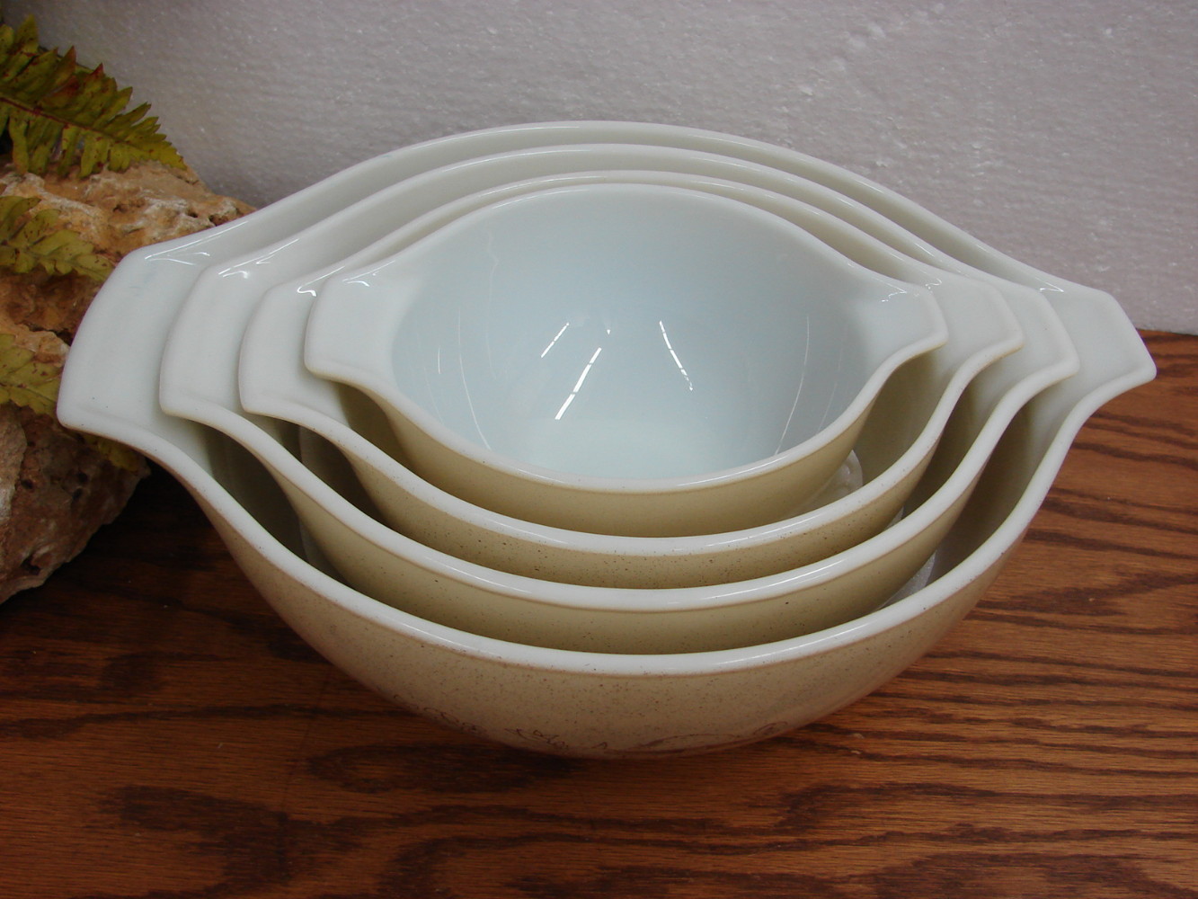 Set/4 Vintage PYREX Forest Fancies Mushroom #441-444 Cinderella Nesting Mixing Bowl Set - Image 2