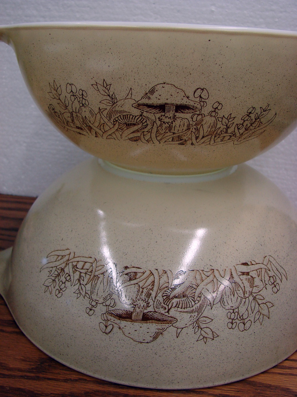 Set/4 Vintage PYREX Forest Fancies Mushroom #441-444 Cinderella Nesting Mixing Bowl Set - Image 4