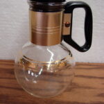 Vintage PYREX Silex MCM Coffee Carafe Cream Tea Gold Trim