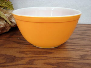 Vintage PYREX Town & Country Pattern Orange #402 Round Nesting Mixing Bowl