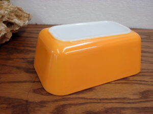 Vintage PYREX Town & Country Pattern #502 Orange Refrigerator Dish no Lid