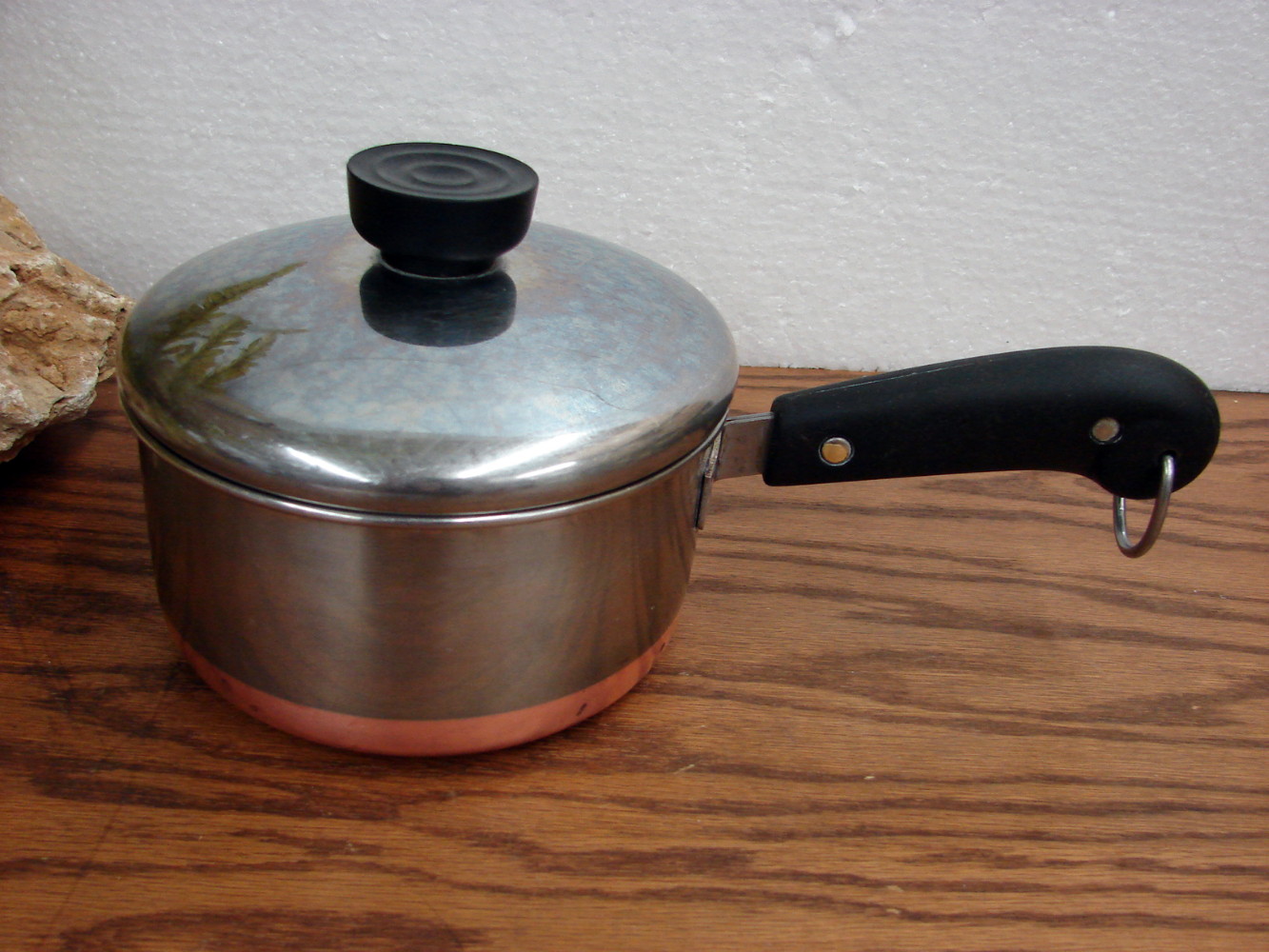 Vintage Copper Bottom Revere Ware 1 Quart Sauce Pan w/ Lid