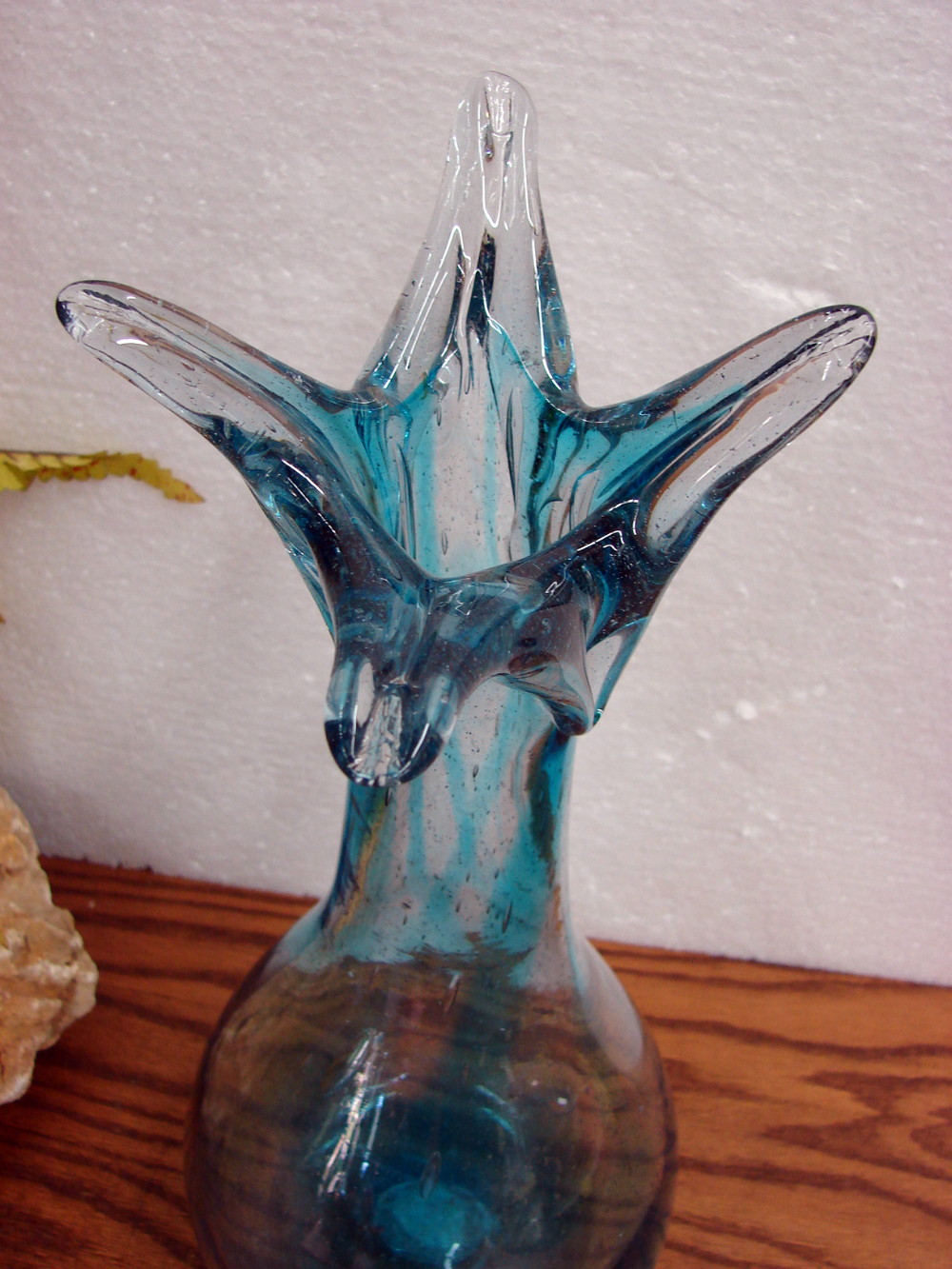 Vintage Hand Blown Art Glass Blue Wave Vase Moose R Us Com Antiques Vintage Hand Blown Art Glass Blue Wave Vase Moose R Us Com Antiques
