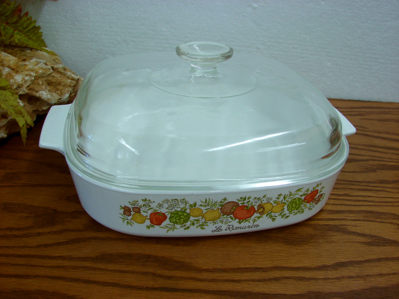 Vintage Corning Ware Spice of Life A-10 Large Square Casserole w/ Glass PYREX Lid