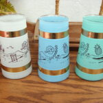 Siesta Ware Tiki Steins Beverage Mugs W/ Wood Outrigger Canoe Carrier - Image 4