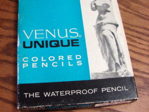 Vintage Box of Venus Waterproof Colored Pencils 35 pcs #1243 Rust Brown