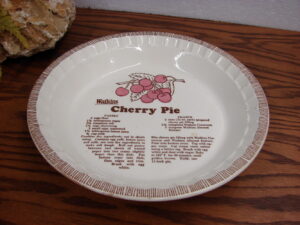Vintage Watkins Recipe Pie Plate Cherry Pie #6294