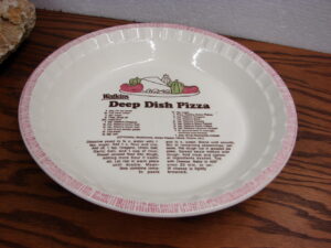 Vintage Watkins Recipe Pie Plate Deep Dish Pizza #6297