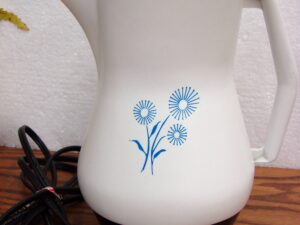 Vintage West Bend Fiesta Perk 3-5 Cup Electric Coffee Percolator Cornflower