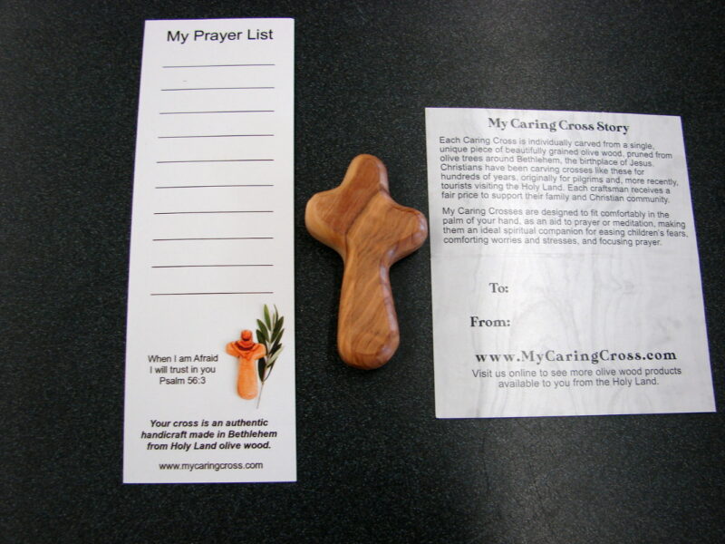 Certified Hand Carved Jerusalem Olive Wood My Caring Cross Lords Prayer, Moose-R-Us.Com Antiques Collectibles Log Cabin Decor