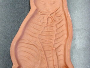 Large Cat Cookie Mold Stoneware Hartstone Kitty Chocolate Baking 12"