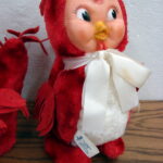 Vintage MCM Columbia Rubber Face Plush Rooster Chicken Plush Toy Pair - Image 2