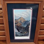 Rick Kelley Framed Matted Artwork Liberty's Flight Statue of Liberty in Mountain Eagle