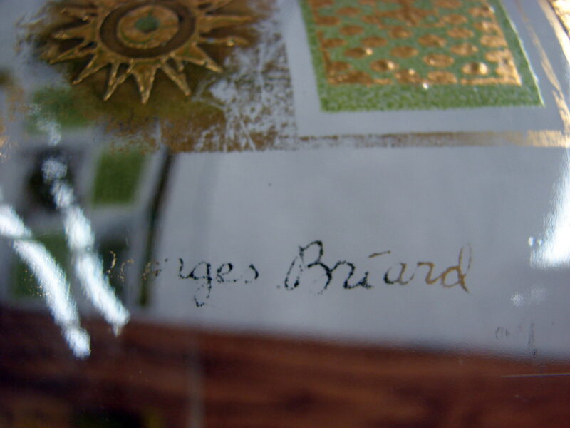 Vintage Gold Leaf Georges Briard Signed Oversized Bowl Fruit Salad Popcorn, Moose-R-Us.Com Log Cabin Decor